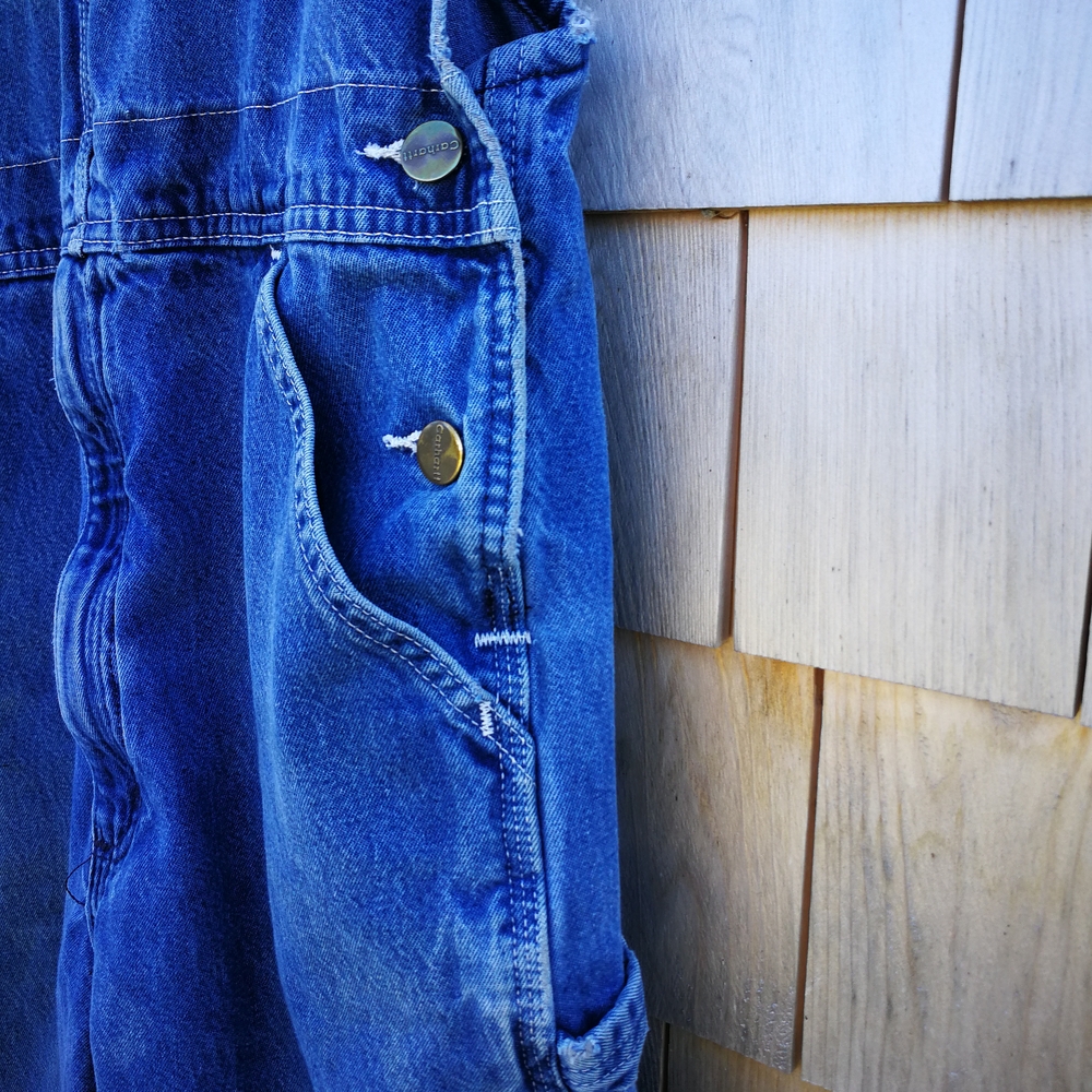 Carhartt Blue Denim Women's Overalls - Picture 2 of 12